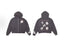 Enfants Riches Déprimés Chest Graphic & Back Photo Grid Zip-Up Hoodie - Washed Black
