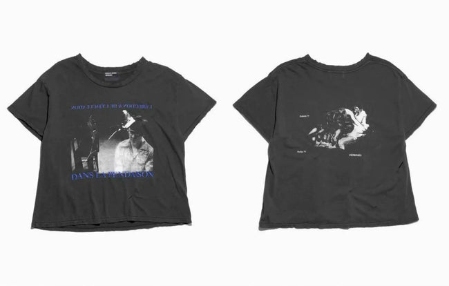 Enfants Riches Déprimés Blue Text Dual Graphic Black Tee Hover Image