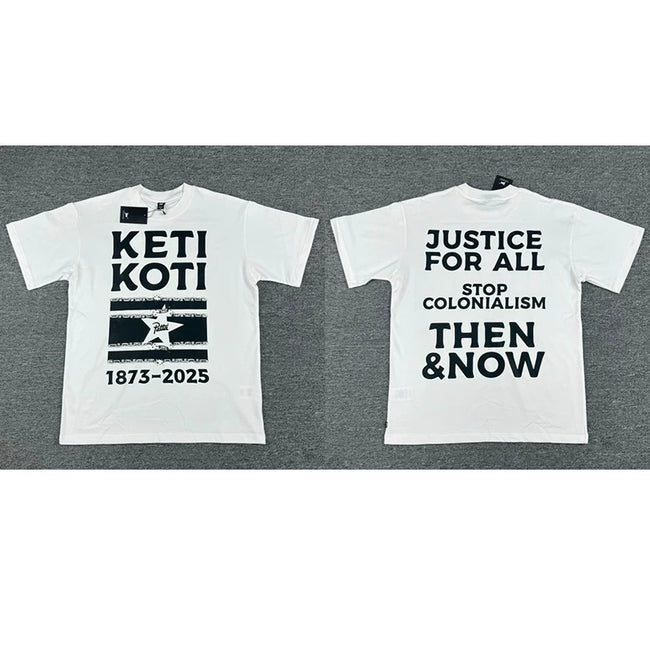 Patta Keti Koti Justice For All White Short Sleeve T-Shirt Unisex Hover Image
