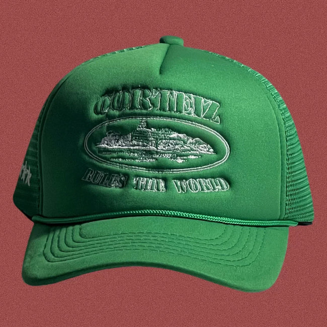 Cortiez Classic Oval Ship Logo Trucker Hat - Green Hover Image