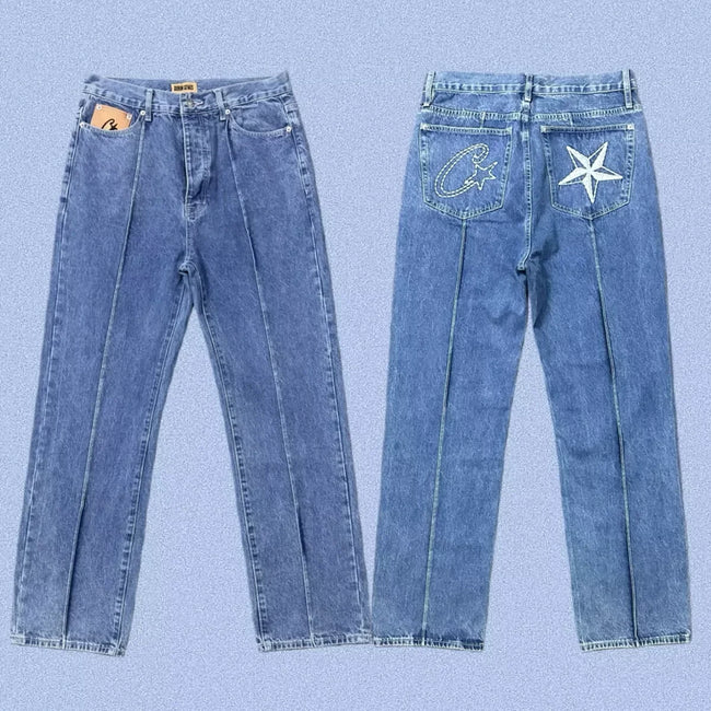 Corteiz Heavyweight Denim Pants Light blue Hover Image
