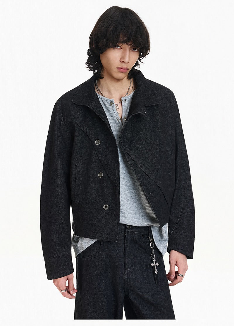Stand Collar Denim Jacket