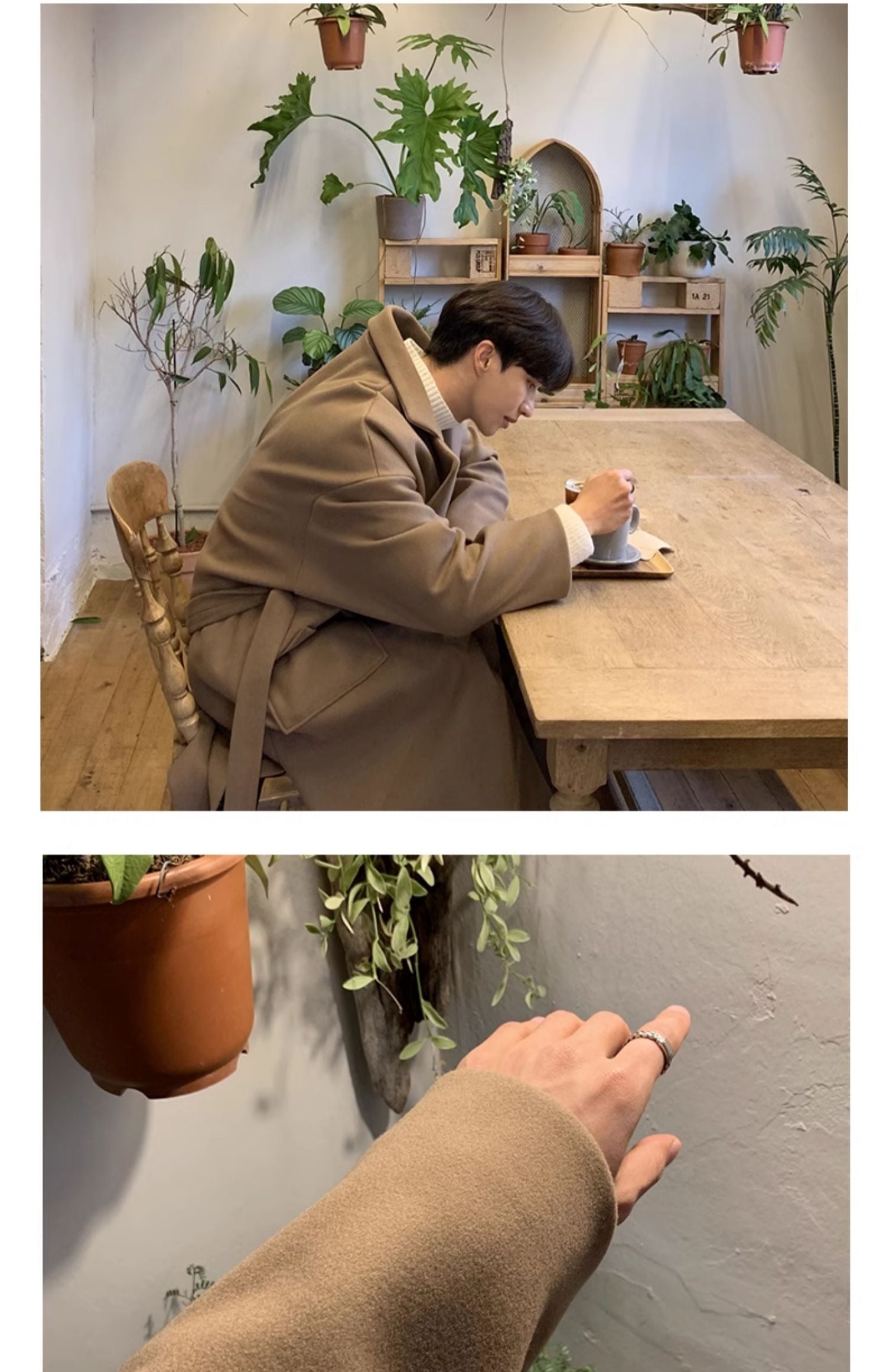 Wool Pockets Long Coat