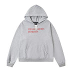 Enfants Riches Déprimés Red Text Logo Hoodie - Light Grey