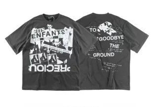 Enfants Riches Déprimés Precious Text Collage Black Tee