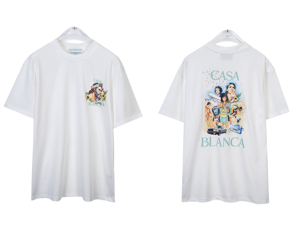Casablanca Character Graphic CASA BLANCA White T-Shirt