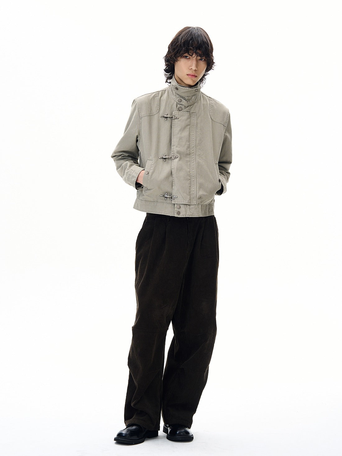 Aircraft Button Short Work Jacket