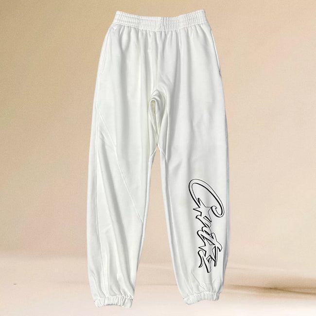 Corteiz Signature Script Heavyweight Sweatpants white Hover Image