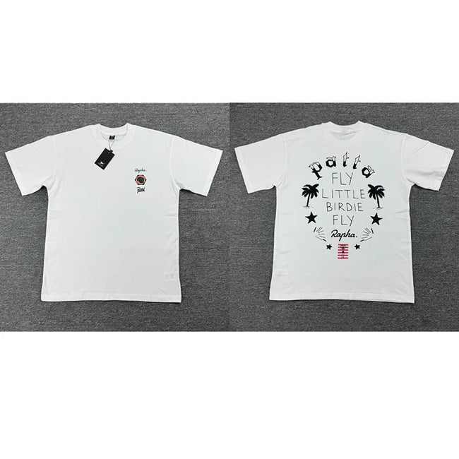 Patta Floral Script Graphic White Short Sleeve T-Shirt Unisex Hover Image