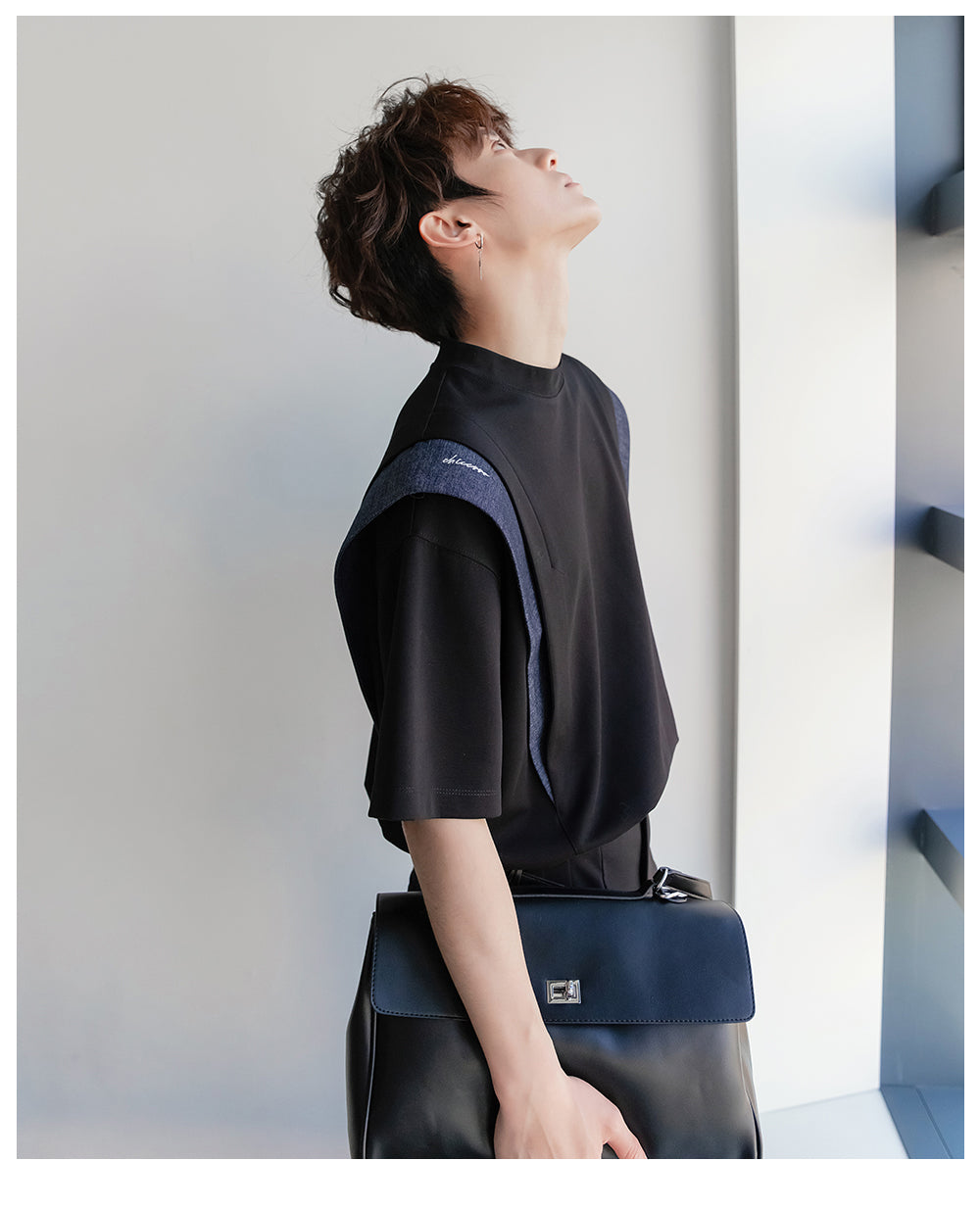 Round Neck Contrast Color T-shirt