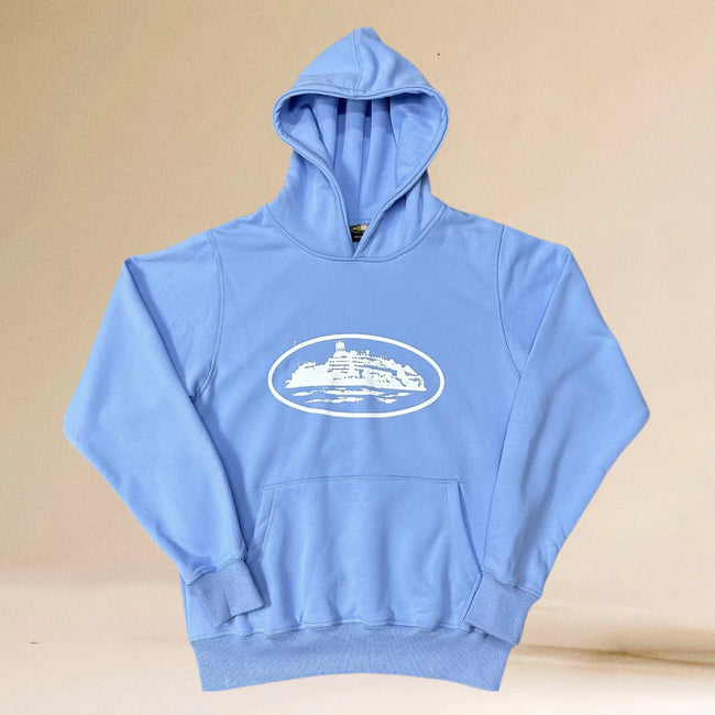 Corteiz Alcatraz Island Heavyweight Hoodie Light blue Hover Image