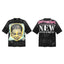 HELLSTAR "New Testament" Distressed Portrait Double‑Sided Short Sleeve Tee Black Streetwear T‑Shirt