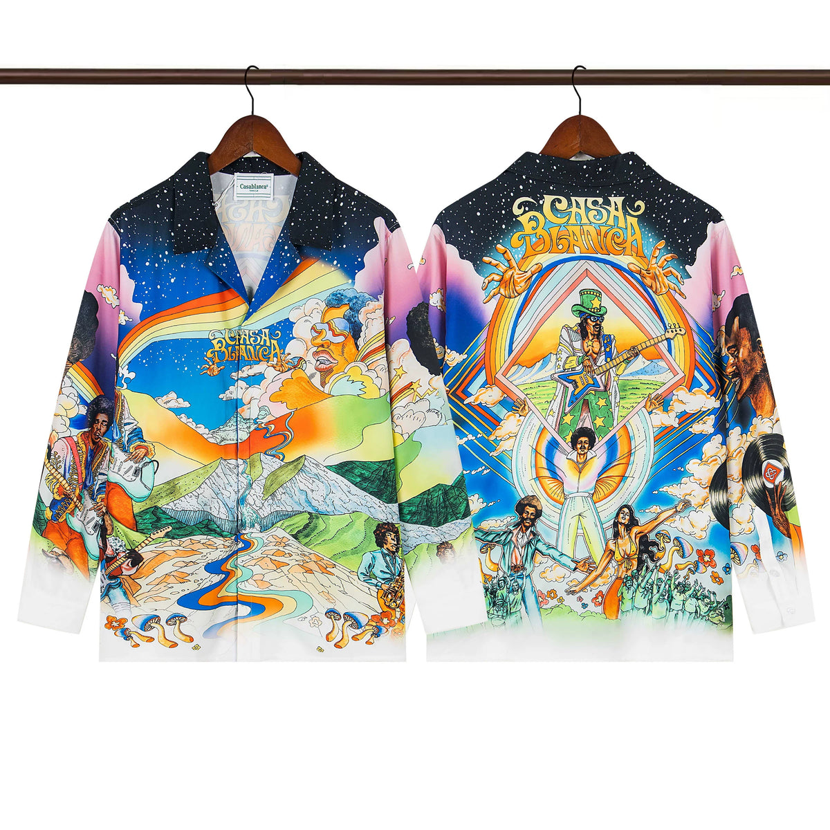 Casablanca Colorful Psychedelic Landscape Long Sleeve Overshirt Jacket Unisex