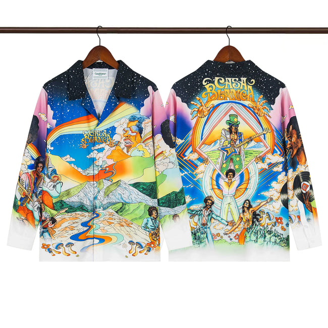 Casablanca Colorful Psychedelic Landscape Long Sleeve Overshirt Jacket Unisex Hover Image