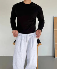 Slim Fit Crew Neck Long Sleeve Pullover
