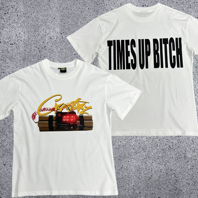 Corteiz TIMES UP BITCH Oversized Cotton Short Sleeve Tee Hover Image