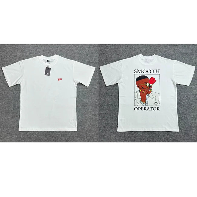 Patta Smooth Portrait Character Graphic White Short Sleeve T-Shirt Unisex Hover Image