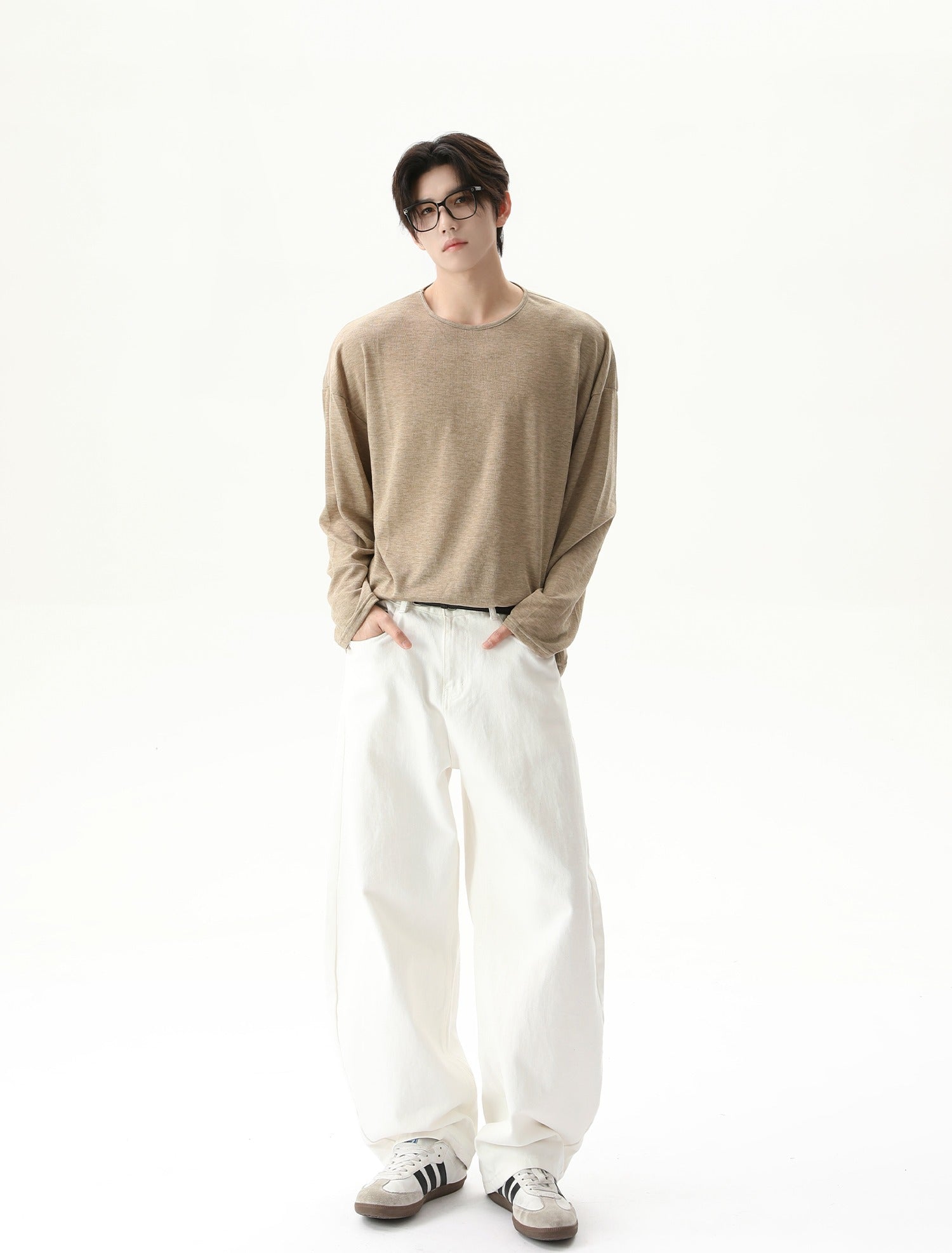 Loose Fit Long Sleeve Round Neck Pullover