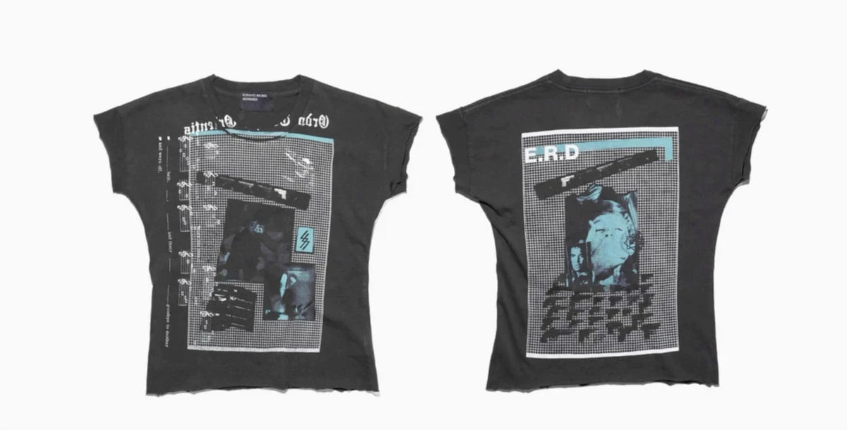 Enfants Riches Déprimés Blue Accent Black Baby Tee Dual Print