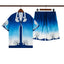 Casablanca Blue Gradient Peacock Print Resort Shirt & Shorts Two Piece Set
