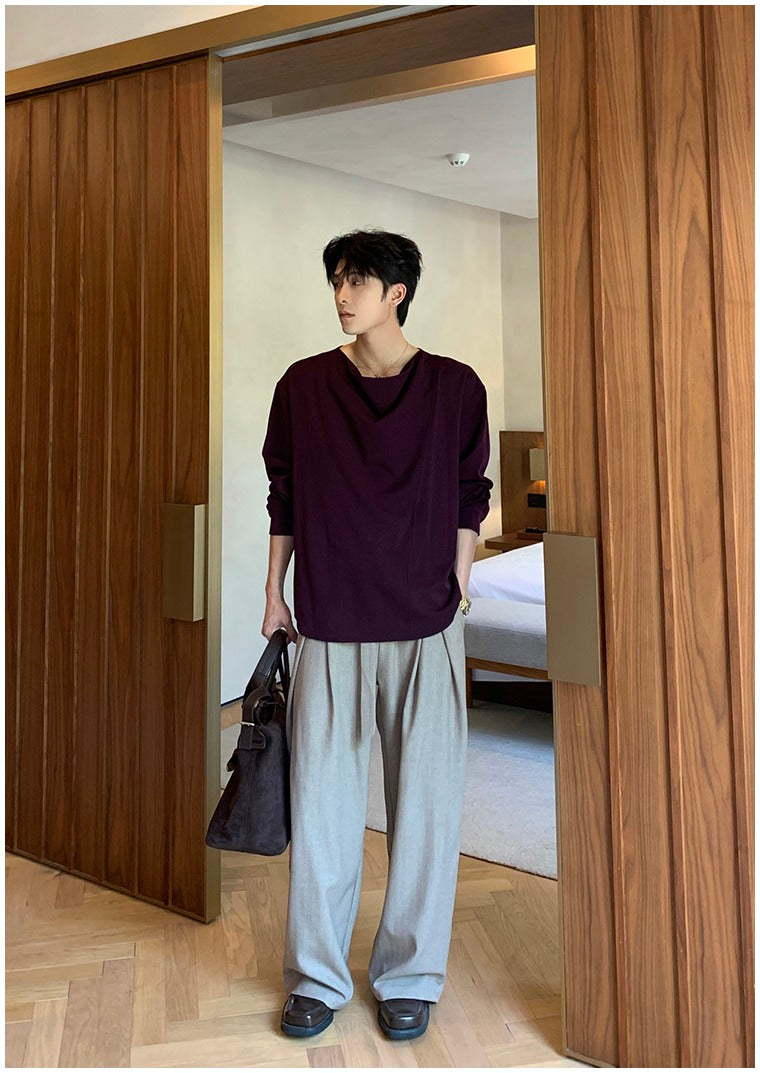 Long Sleeve Draped Pullover