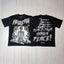 HELLSTAR Reach Your Inner Peace Skeleton Meditation Vintage Washed Short Sleeve Tee Black Streetwear T‑Shirt