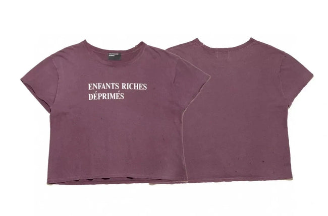 Enfants Riches Déprimés Distressed Logo Dusty Purple Tee Hover Image