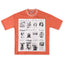 SAINT VANITY Multi-Panel Collage Graphic Short-Sleeve T-Shirt - Orange