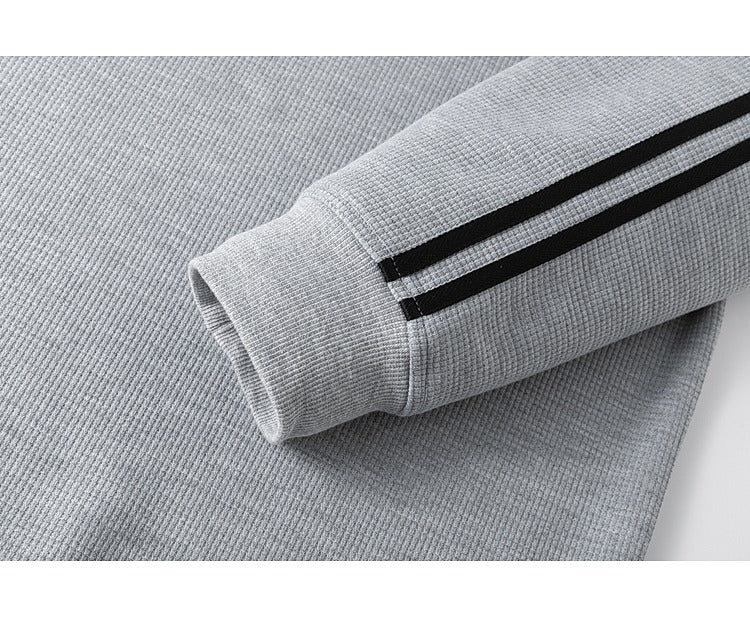 Half-Zip Three-Stripe Polo Sweatshirt