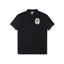 SAINT VANITY Embroidered Patch Short-Sleeve Polo Shirt - Black