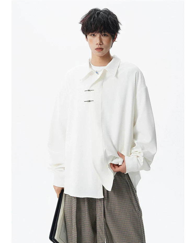 Chinese Style Metal Button Shirt