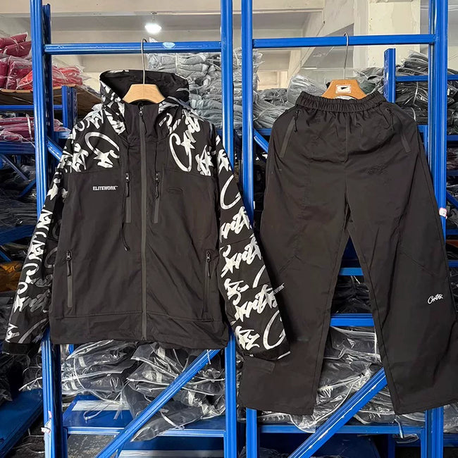 Corteiz Devil's Island Stormtrooper Waterproof Pants Black Main Image
