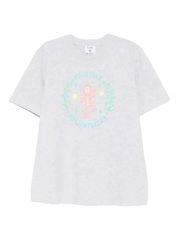 Casablanca Laurel Wreath Figure Circle Graphic Short Sleeve T-Shirt Hover Image
