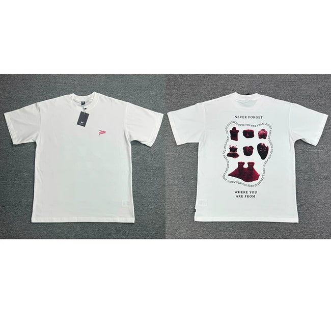 Patta Smooth Shape Graphic White Short Sleeve T-Shirt Unisex Hover Image