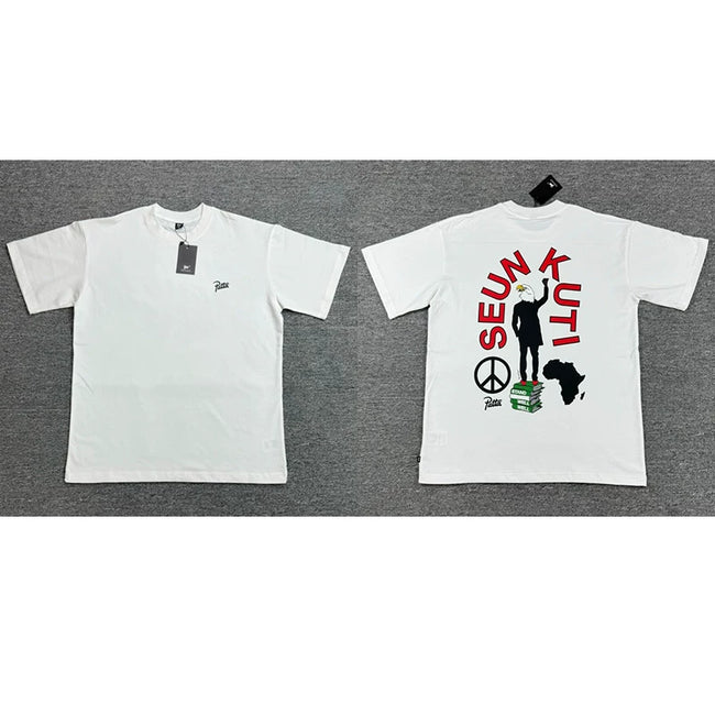 Patta Peace Figure Graphic White Short Sleeve T-shirt Unisex Hover Image