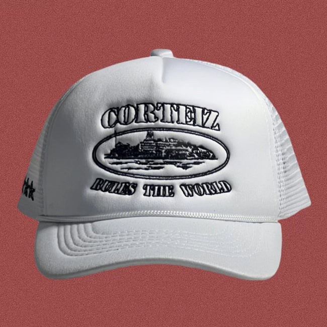 Cortiez Classic Oval Ship Logo Trucker Hat - White Hover Image