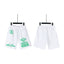 Hellstar Path To Paradise Green Print White Nylon Street Shorts