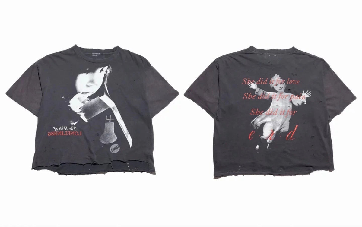 Enfants Riches Déprimés Bell Figure Distressed Black Tee