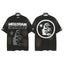 HELLSTAR Om Symbol Number 11 Double‑Sided Short Sleeve Tee Black Washed Streetwear T‑Shirt