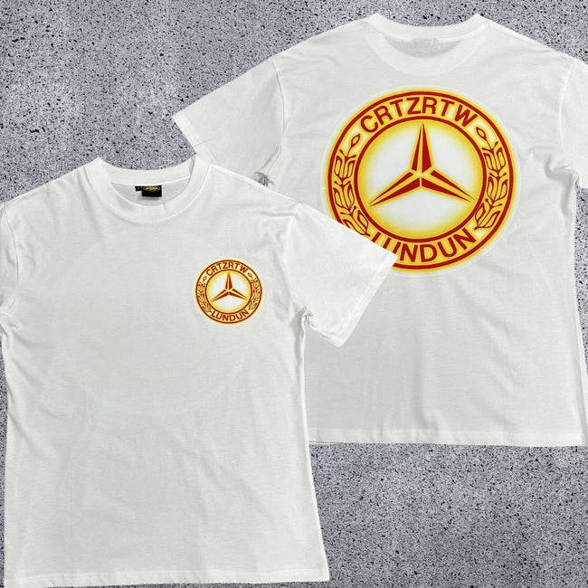 Corteiz RTW Emblem T-Shirt – White/Red/Yellow Hover Image