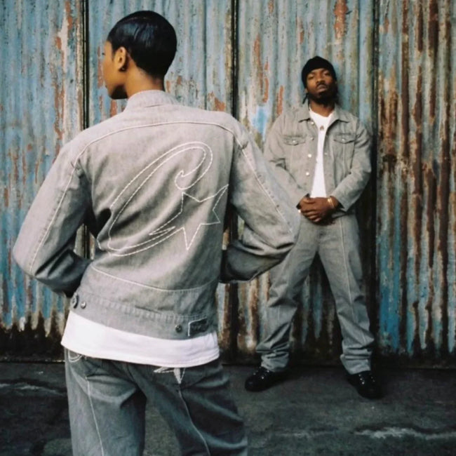Corteiz Heavyweight Denim Pants Grey Main Image