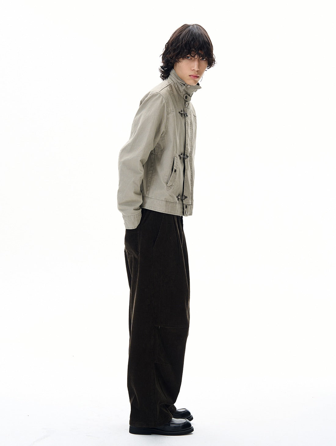 Aircraft Button Short Work Jacket