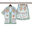 Casablanca Fruit Floral Botanical Allover Print Shirt & Shorts Two Piece Set