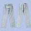 Corteiz Alcatraz Island Front Logo Heavyweight Denim Pants - Light Blue