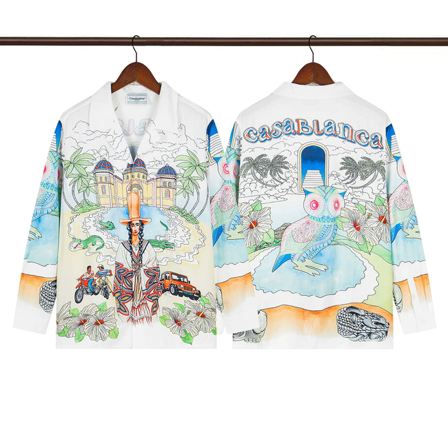 Casablanca Fairy Tale Castle Landscape Long Sleeve Overshirt Jacket Unisex Hover Image