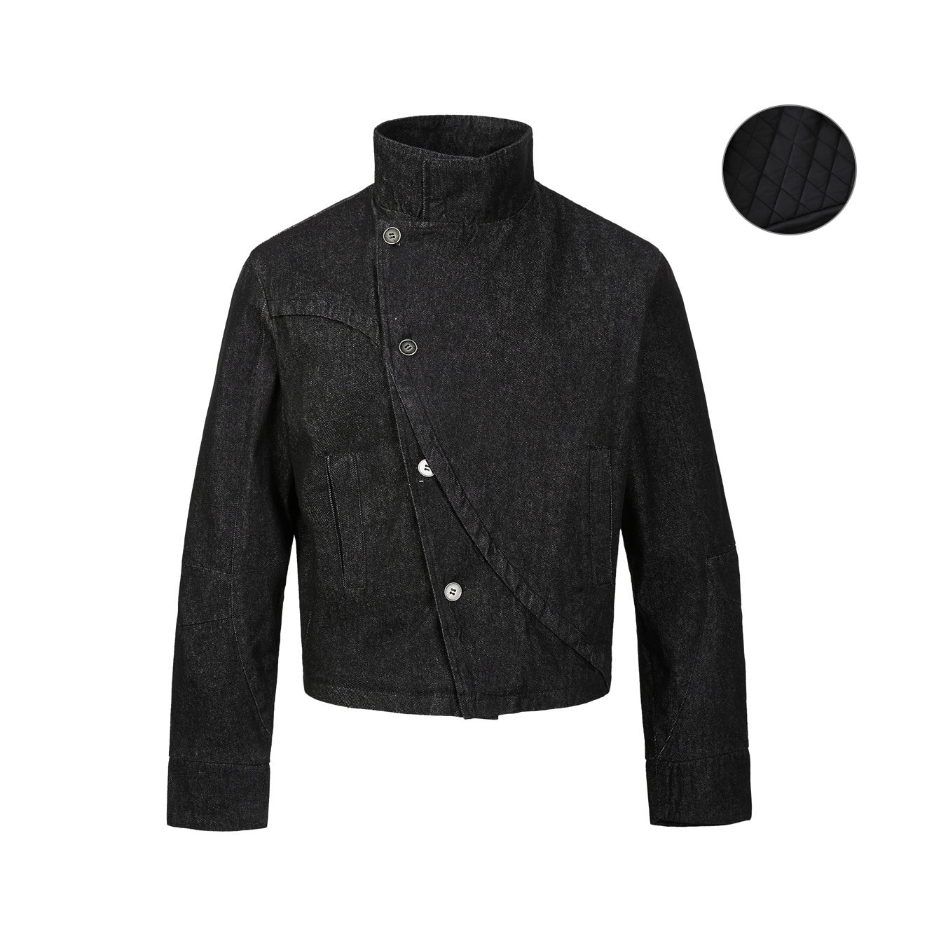 Stand Collar Denim Jacket