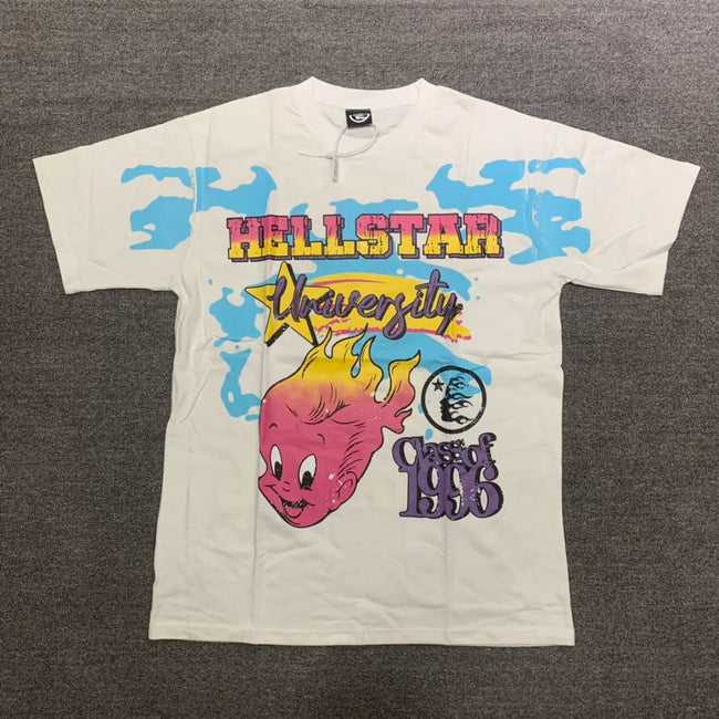 HELLSTAR University Class Of 1996 Vintage Washed Short Sleeve Tee Black Streetwear T‑Shirt Hover Image