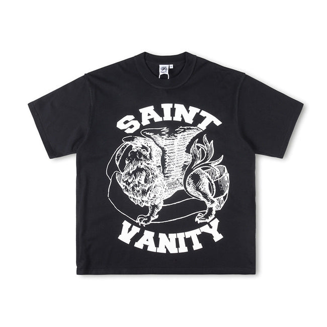 SAINT VANITY Vintage Winged Graphic Short-Sleeve T-Shirt - Black Hover Image