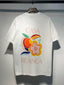 Casablanca Casa Blanca Peach Flower Graphic Off White Short Sleeve T-Shirt Unisex