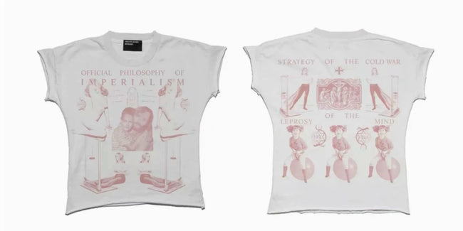 Enfants Riches Déprimés Pink Imperialism Print White Baby Tee Hover Image